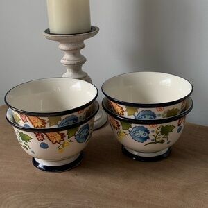 Bundle 4‎ Threshold China Carnigan Field Stoneware Footed Soup Cereal Bowls